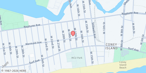 Map showing Our Lady Of Solace  at 2866 W17th st, brooklyn, NY