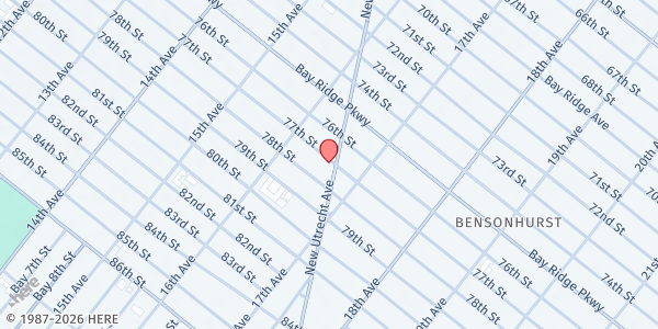 Map showing Reaching Out Community Services - Brooklyn at 7708 New Utrecht Avenue, Brooklyn, NY