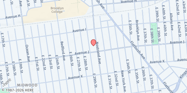 Map showing South Brooklyn Health-CIH WIC Office at 2356 Nostrand Ave, Brooklyn, NY