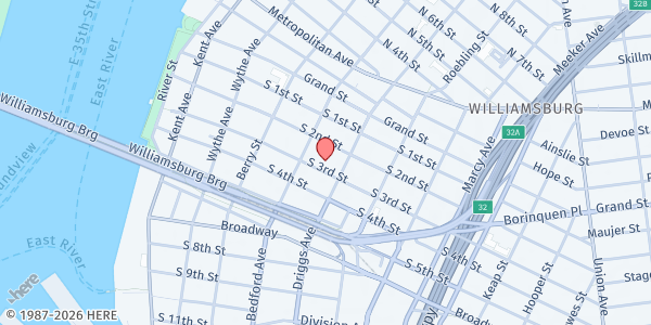 Map showing Southside United HDFC (Los Sures) at 145 SOUTH 3RD STREET, Brooklyn, NY