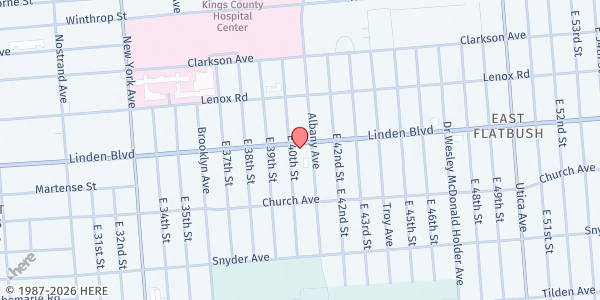 Map showing St. Catherine of Genoa Food Pantry at 520 Linden Blvd., Brooklyn, NY