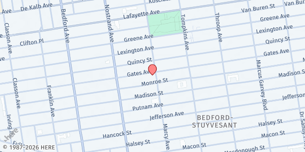 Map showing St. George's Episcopal Church at 800 MARCY AVENUE, Brooklyn, NY