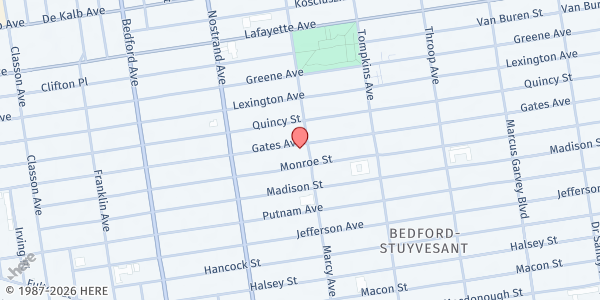 Map showing St. George's Episcopal Church - Food Pantry at 800 MARCY AVENUE, Brooklyn, NY