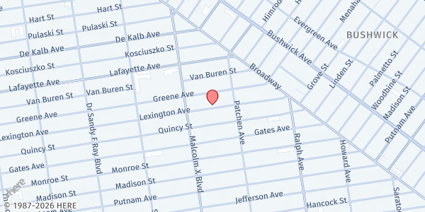Map showing St. John's Braed and Life Program, Inc at 795 LEXINGTON AVE, Brooklyn, NY