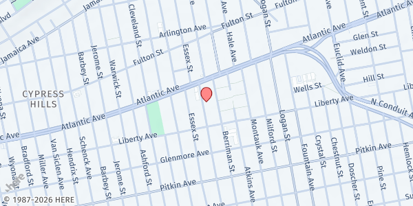 Map showing St. Rita's R.C. Church at 275 Shephard Ave., Brooklyn, NY