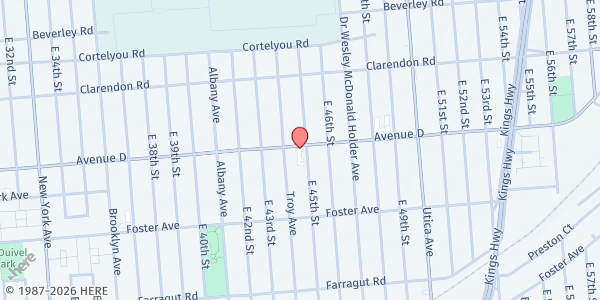 Map showing ST. THERESE OF LISIEUX R.C. CHURCH at 4410 AVENUE D, Brooklyn, NY