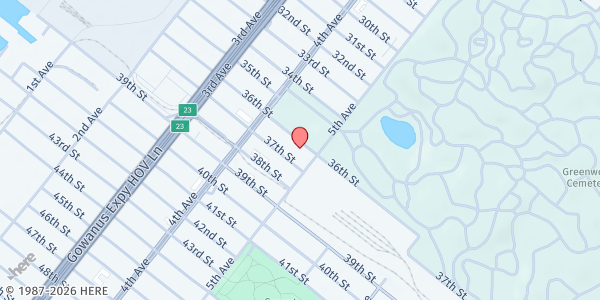 Map showing Sunset Park Neighborhood WIC at 462 36th St - Second Floor, Brooklyn, NY