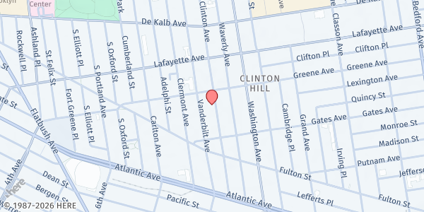 Map showing Teen Challenge, Inc - Brooklyn at 416 Clinton Avenue, Brooklyn, NY