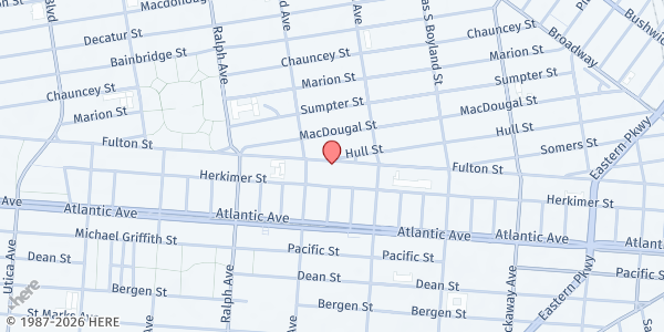 Map showing The Campaign Against Hunger at 2010 Fulton Street, Brooklyn, NY