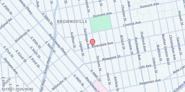 Map showing Urban Strategies, Inc. - Brooklyn at 61-71 RIVERDALE AVENUE, Brooklyn, NY