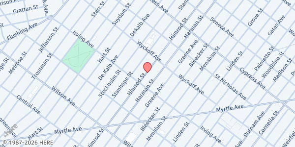 Map showing Wyckoff Heights Medical Center WIC Office at 316A Himrod St - Suite 1, Brooklyn, NY