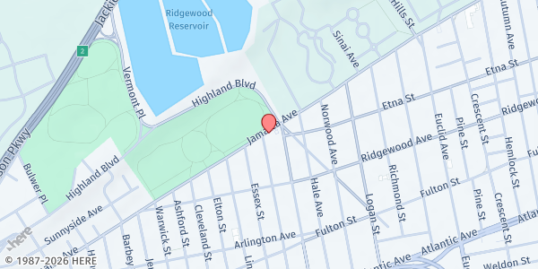 Map showing YMCA Community Market – North Brooklyn YMCA at 570 JAMAICA AVENUE, Brooklyn, NY