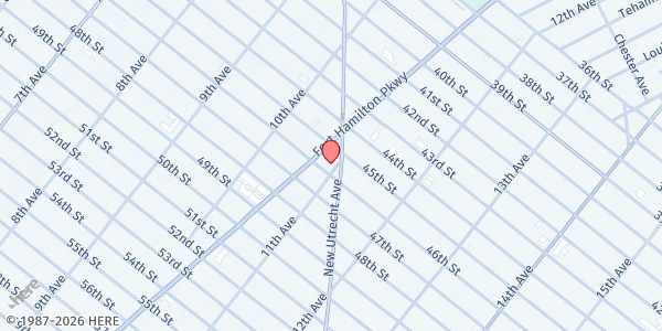 Map showing Zichron Acheinu Levy (ZAL) Food Distribution Site at 4518 11TH AVENUE, Brooklyn, NY