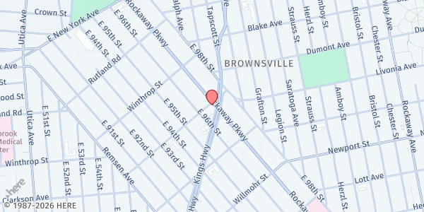 Map showing Salvation Army Brownsville at , Brownsville, NY