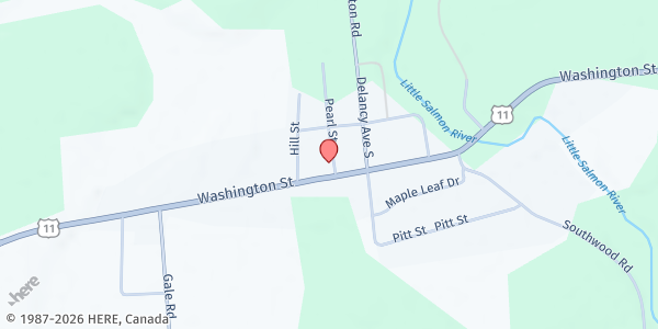 Map showing Brushton United Methodist Church at 3 Pearl St, Brushton, NY