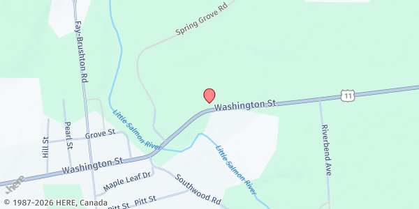 Map showing St. Marys Church at 1347 Washington St, Brushton, NY