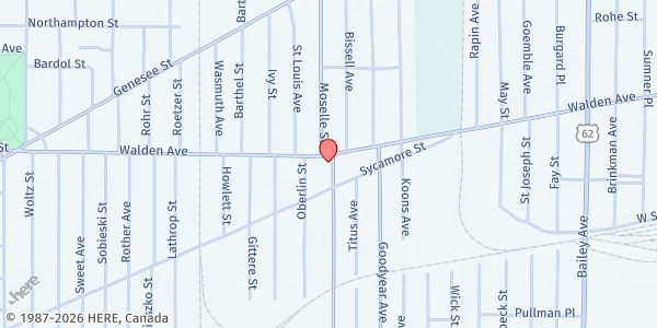 Map showing 325 Walden Avenue at 325 Walden Avenue, Buffalo, NY