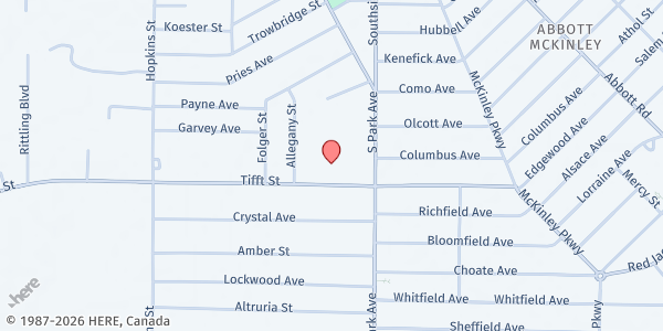 Map showing 920 TIFFT STREET at 920 Tifft St, Buffalo, NY