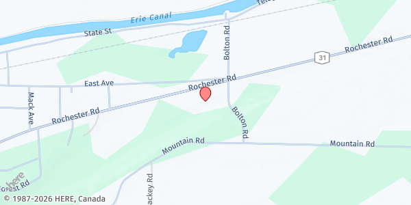 Map showing FEED MY SHEEP FOOD PANTRY AT SOLID ROCK ASSEMBLY OF GOD at 8590 Rochester Road, Buffalo, NY