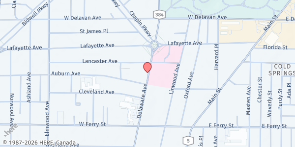 Map showing Food For All - Buffalo Office at 1272 DELAWARE AVENUE, BUFFALO, NY