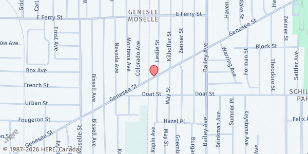 Map showing Groundwork Market Garden Farm Stand at 1698 Genesee St., Buffalo, NY