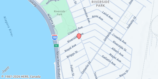 Map showing HEARTS FOR THE HOMELESS - Buffalo Location at 890 TONAWANDA STREET, BUFFALO, NY