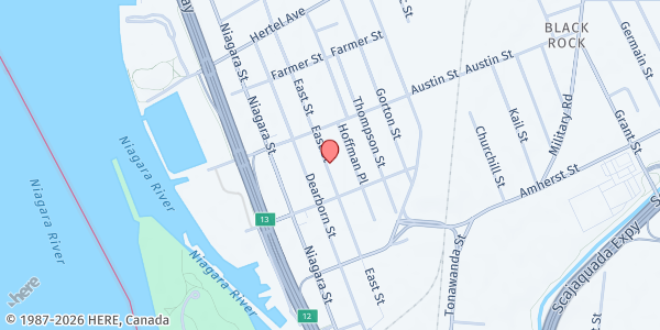 Map showing IGLESIA EL CALVARIO at 221 EAST STREET, BUFFALO, NY