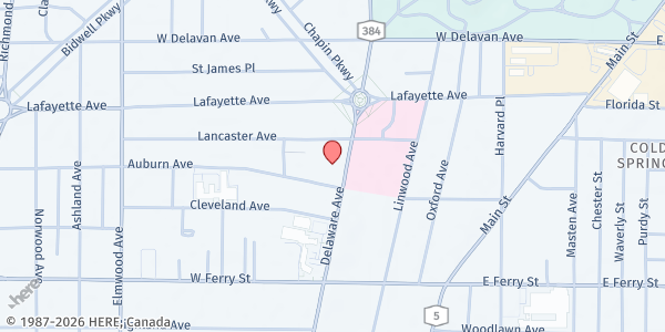 Map showing Network of Religious Communities at 1272 Delaware Ave, Buffalo, NY