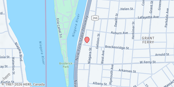 Map showing Provisions 139 at 44 Breckenridge St, Buffalo, NY