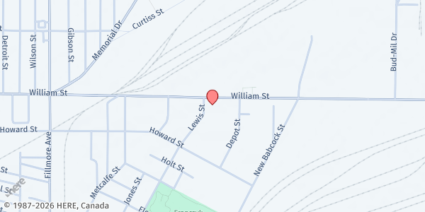 Map showing ST. PATRICK PANTRY at 1119 William St, Buffalo, NY