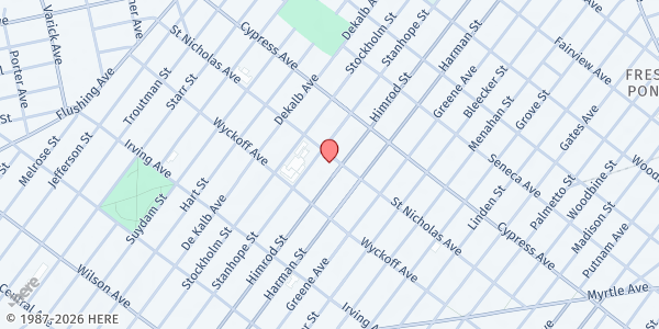 Map showing Bushwick Mutual Aid / Ayuda Mutua at 176 Saint Nicholas Avenue, Bushwick, NY
