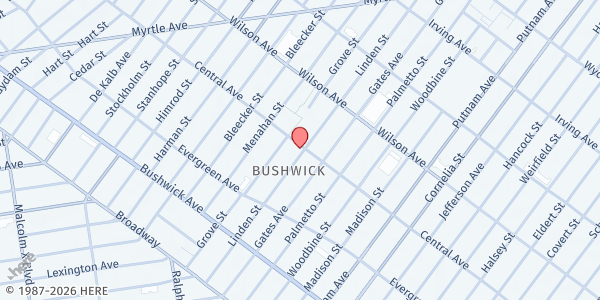 Map showing The Salvation Army Bushwick at , Bushwick, NY