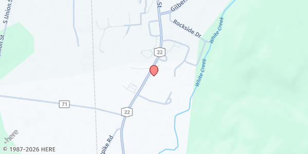 Map showing Cambridge Food Pantry - Food Distribution Center at 59 S. Park St, Cambridge, NY