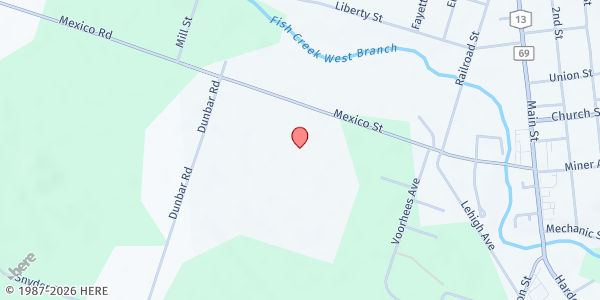 Map showing Abundant Life Community Center Mobile Food Pantry at 86 Mexico Street, Camden, NY