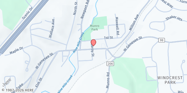 Map showing Camillus UMC Free Bag Lunch Site at 12 Genesee Street, Camillus, NY