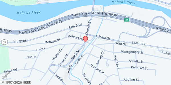 Map showing Canajoharie Farmers' Market at 24 Church Street, Canajoharie, NY