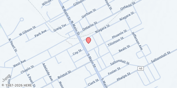 Map showing Canandaigua SPCC WIC at , Canandaigua, NY