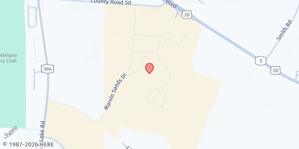 Map showing FLCC Food Cupboard at 3325 Marvin Sands Drive, Canandaigua, NY