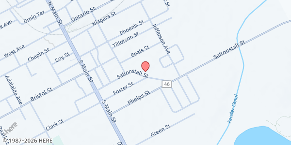Map showing Salvation Army Canandaigua at 110 Saltonstall Street, Canandaigua, NY
