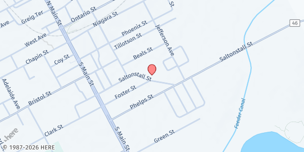 Map showing The Salvation Army of Canandaigua NY at 110 Saltonstall Street, Canandaigua, NY