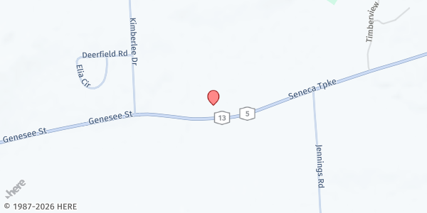 Map showing Compassion Connection Food Pantry at 2657 Seneca Turnpike, Canastota, NY