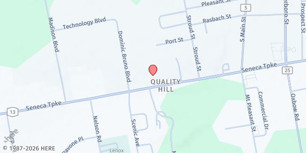 Map showing Huff Brau at 3231 Seneca Turnpike, Canastota, NY