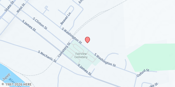 Map showing Vem-Food Pantry at 495 S Washington St, Carthage, NY