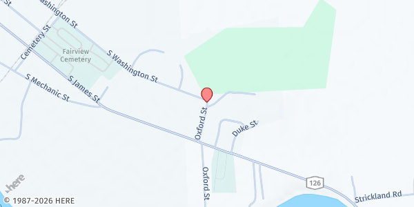 Map showing Village Ecumenical Ministries Inc. - Carthage at 595 S. Washington Street, Carthage, NY