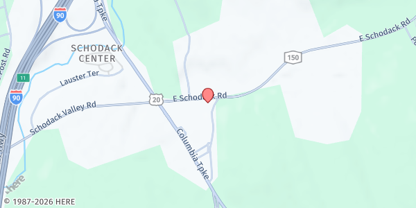 Map showing Edward Swartz Senior Center at 1800 East Schodack, Castleton, NY