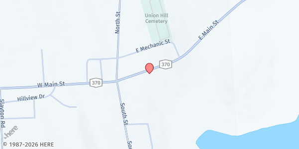 Map showing Cato Christian Food Pantry at 2570 East Main Street, Cato, NY