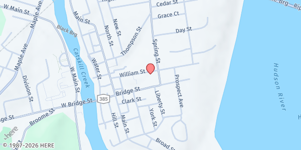 Map showing Father Murphy Center WIC Program at 66 William St, Catskill, NY