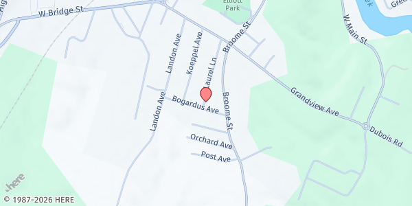 Map showing God's Storehouse Wesleyan Church at 3 Bogardus Avenue, Catskill, NY