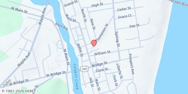Map showing GREENE COUNTY N. P. - ATHENS SITE at 15 Academy Street, Catskill, NY