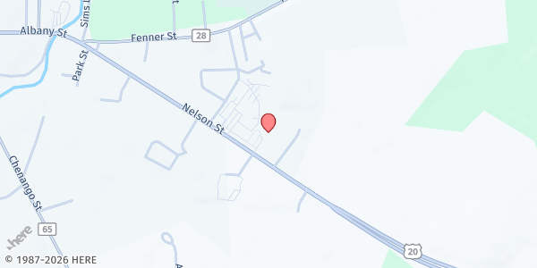 Map showing CAZ CARES Inc. Food Pantry at 101 Nelson St, Cazenovia, NY